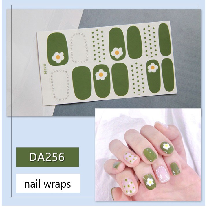 Miếng dán móng tay Phong cách Hàn Quốc Stickers Nails Wraps Stickers