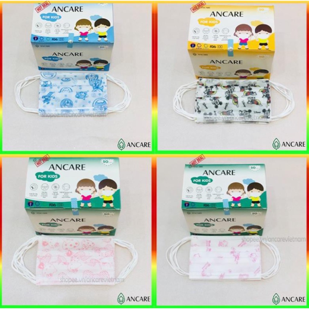 Khâu Trang Y Tế 4 Lớp Giấy Kháng Khuẩn Trẻ Em Hộp 50 Cái | BigBuy360 - bigbuy360.vn