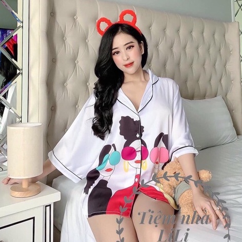 Tổng hợp Đồ bộ nữ pijama mặc nhà quần dài, đùi tay lửng cánh dơi chất liệu Mango freesize | BigBuy360 - bigbuy360.vn