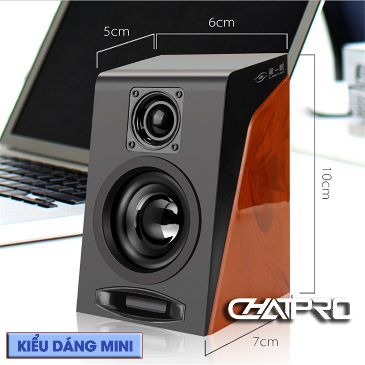 Loa vi tính 2.0 giả gỗ S950 – âm thanh hifi, công suất 6W | BigBuy360 - bigbuy360.vn