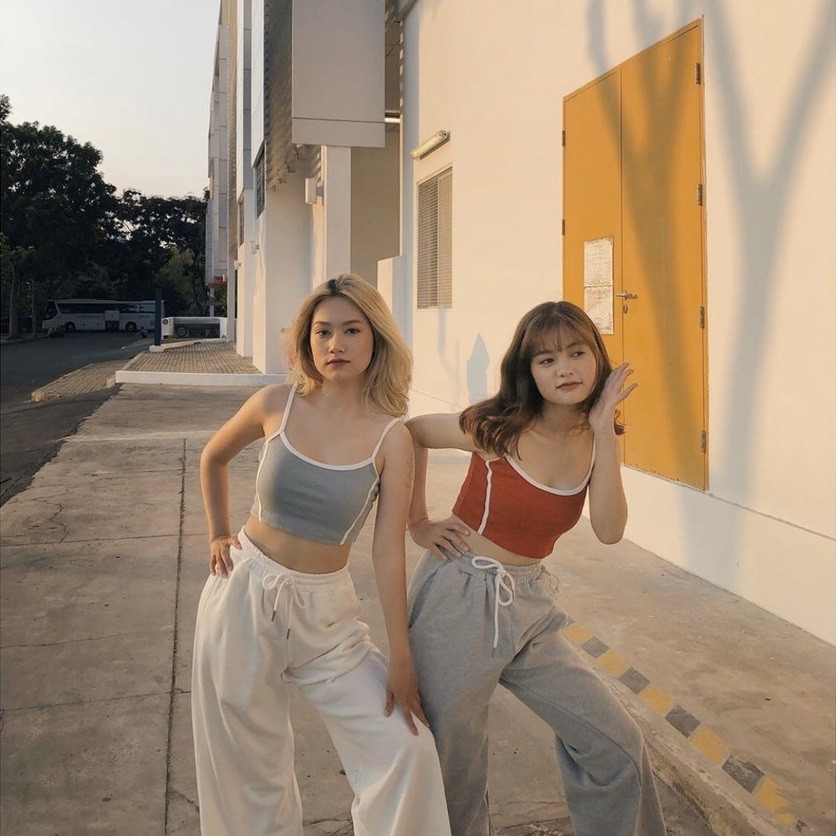 ÁO 2 DÂY CROPTOP SỌC VIỀN CHẤT LEN TĂM KIỂU DÁNG ÁO CROPTOP 2 DÂY ULZZANG NHIỀU MÀU HOT HIT | BigBuy360 - bigbuy360.vn