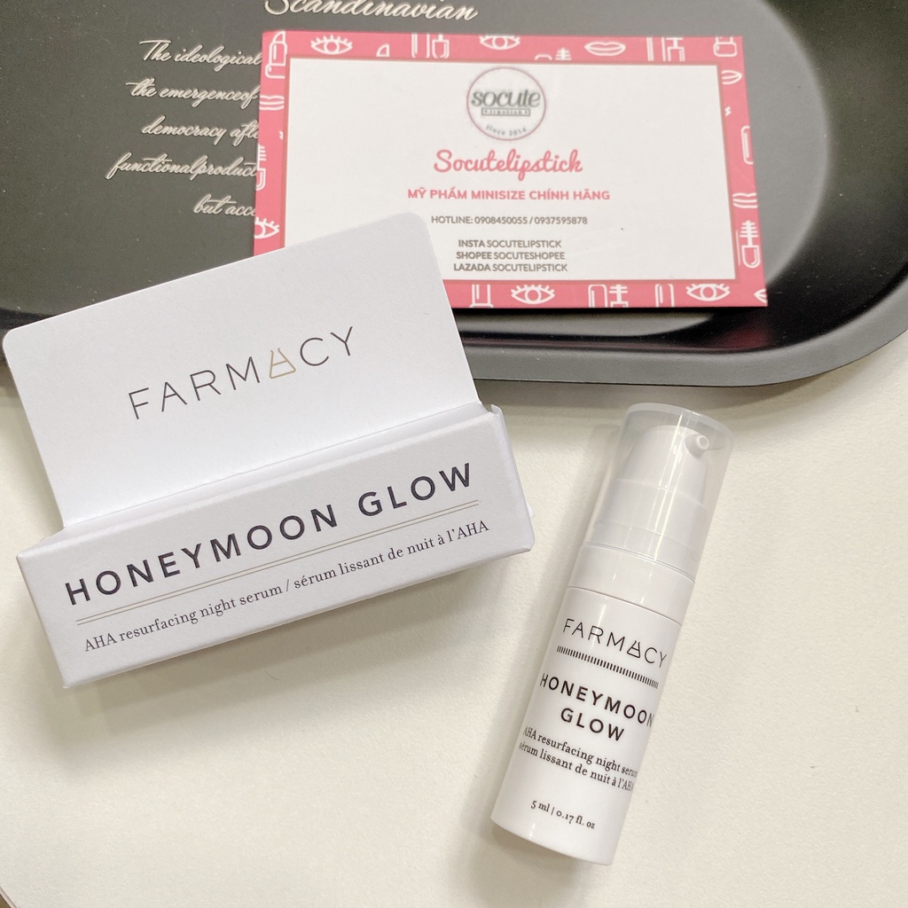 Serum Dưỡng FARMACY Honeymoon AHA Glow Resurfacing Night Serum 5ml