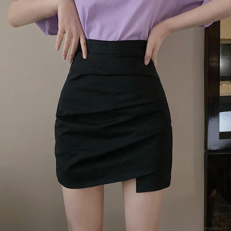 [Baywellfashion]High Waist A Word Bag Hip Female Summer Irregular Retro Skirt | BigBuy360 - bigbuy360.vn