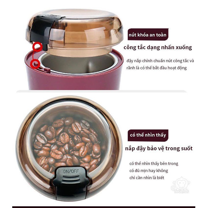 Máy xay tiêu xay cà phê mini đa năng, máy xay hạt ngũ cốc gia vị bảo hành lỗi 1 đổi 1