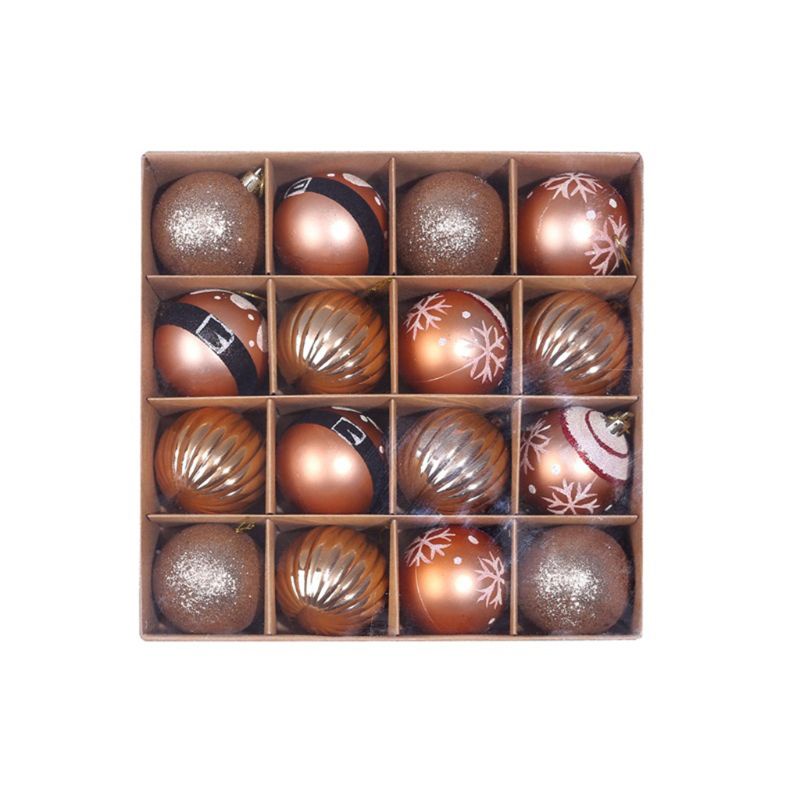 16 Trái Châu 6cm Trang Trí Cây Thông Noel