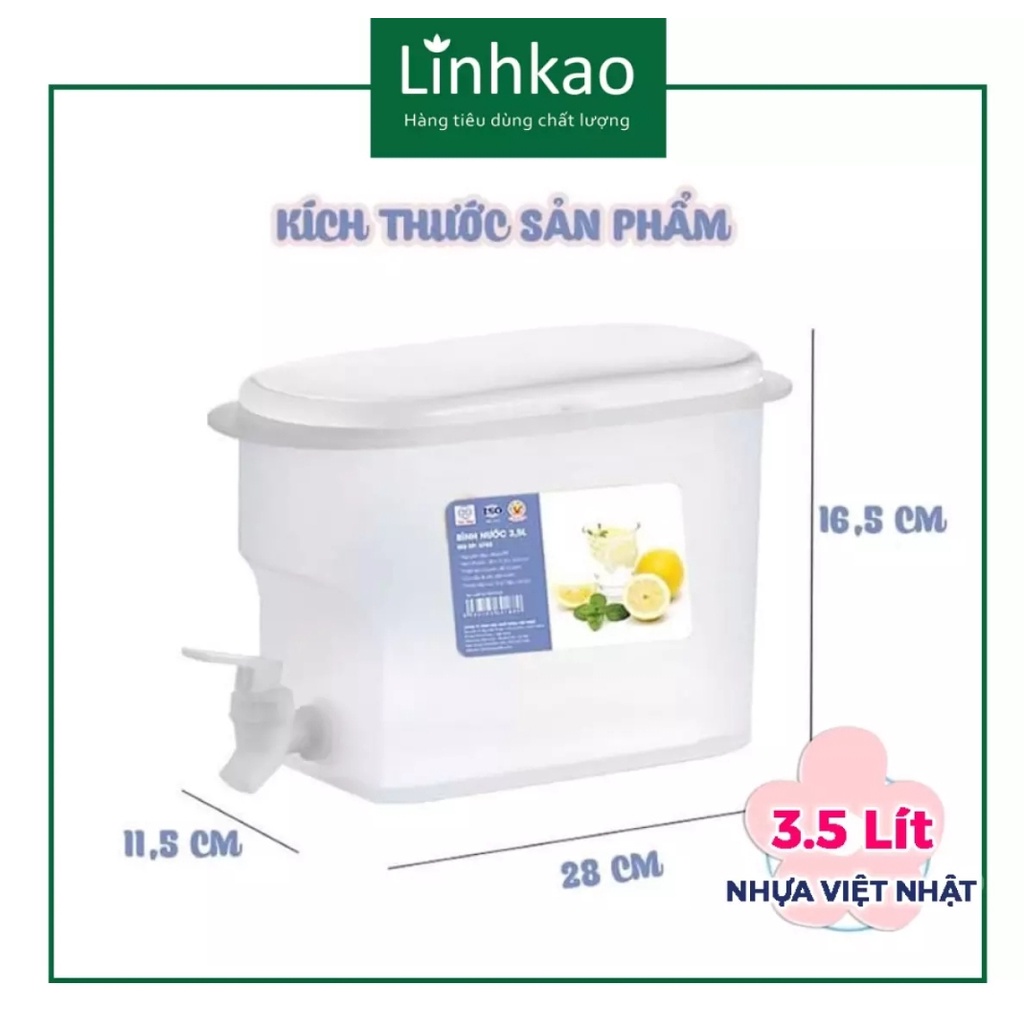 Bình nước có vòi 3500 ml hàng Việt Nhật cao cấp