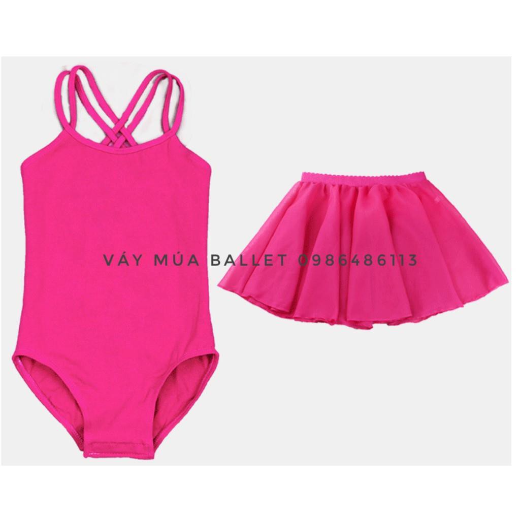 Ballet Set áo váy múa 2 dây đan