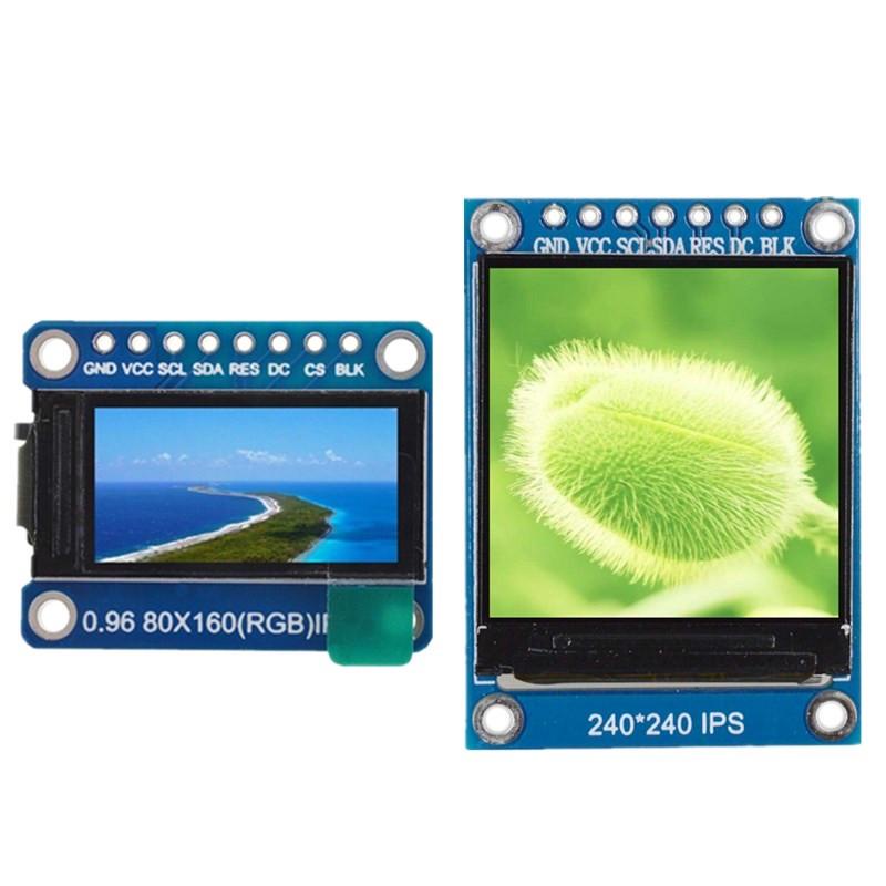 TFT Display 0.96 / 1.3 inch IPS 7P SPI HD 65K Full Color LCD Module ST7735 / ST7789 Drive IC 80*160 240*240 (Not OLED) c