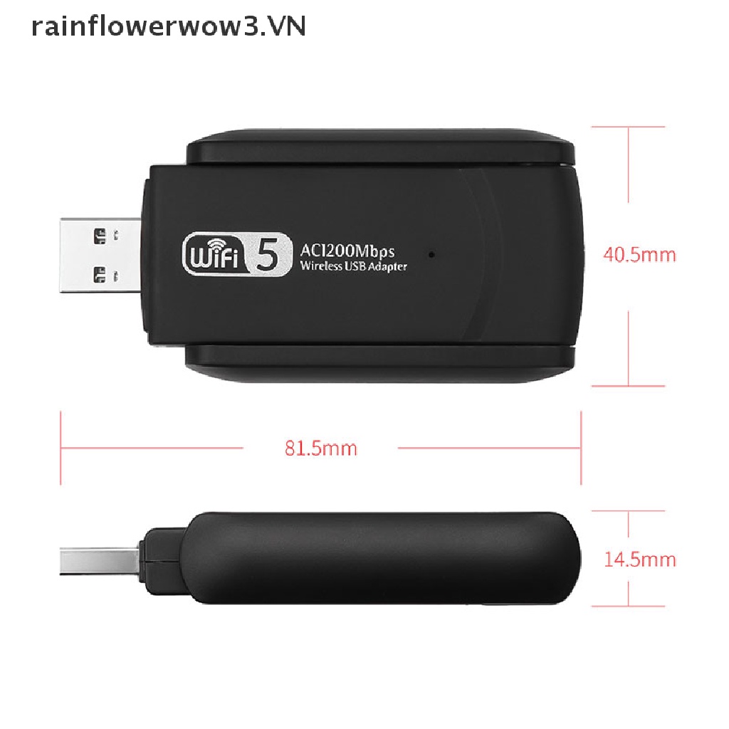 Đầu chuyển đổi wifi USB 3.0 không dây tần số 5Ghz / 2.4Ghz tốc độ 1200Mbps 802.11AC