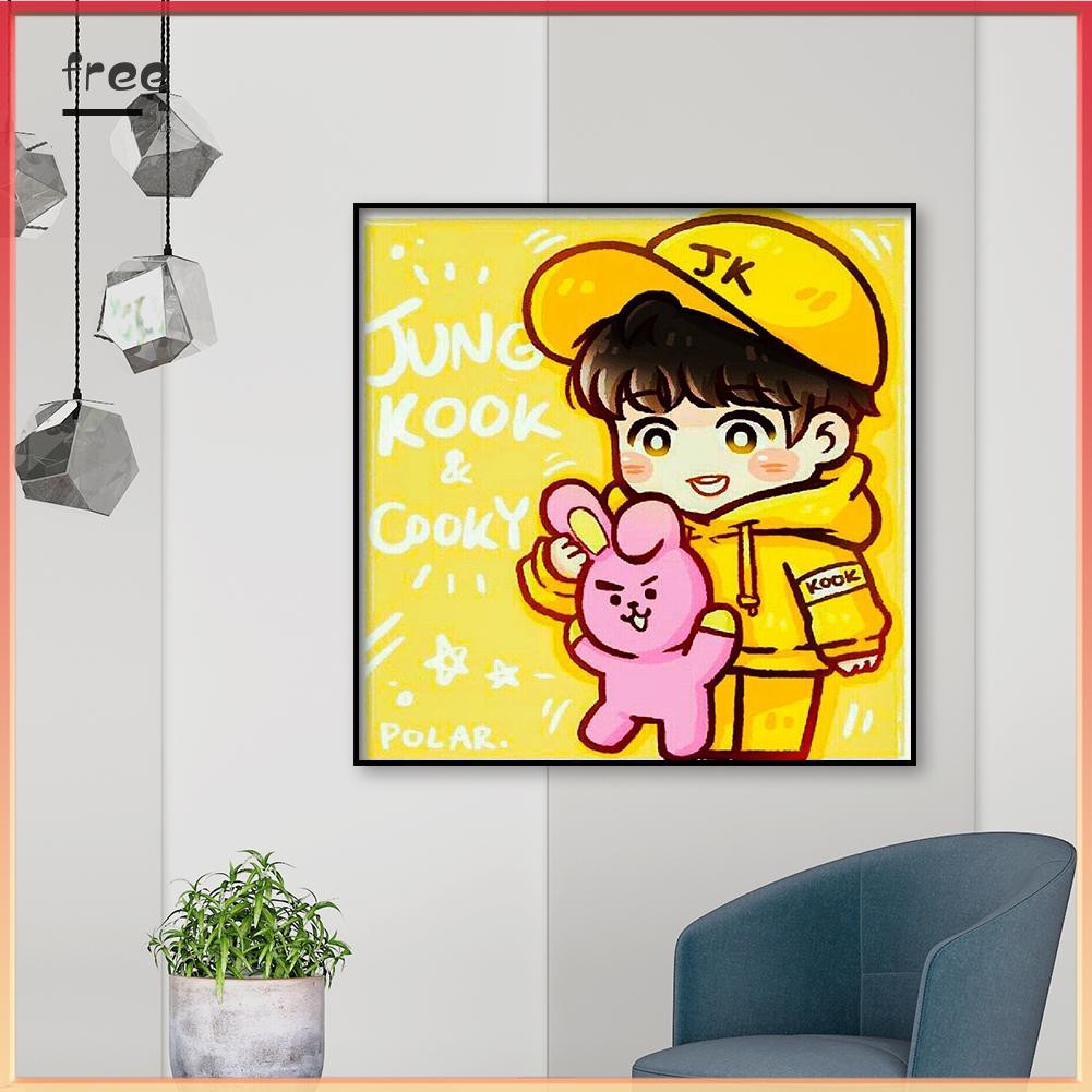 Tranh Đính Đá Tự Làm Trang Trí Nhà 5d Hình Bts | BigBuy360 - bigbuy360.vn