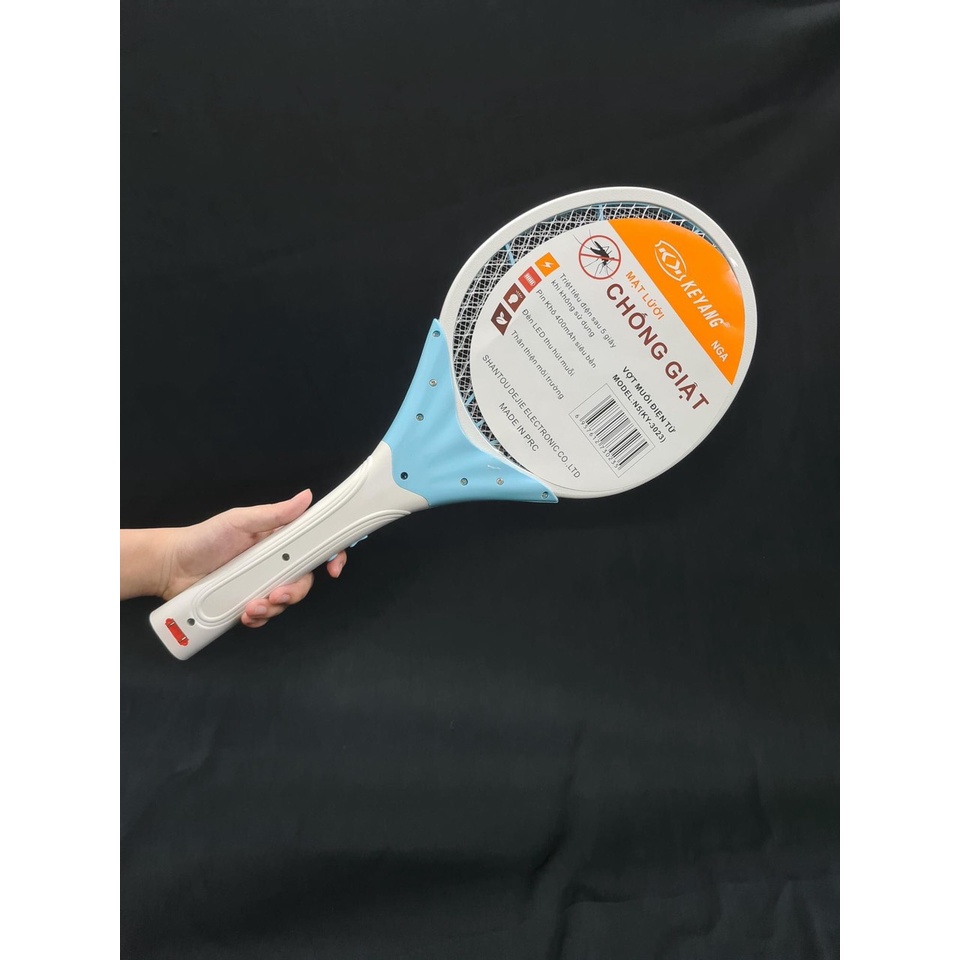 Vợt muỗi điện mặt lưới chống giật KEYANG cao cấp bền bỉ tiện dụng