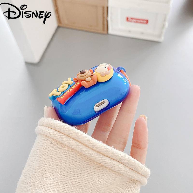 Vỏ bảo vệ hộp sạc tai nghe Bluetooth Airpods1/2 Pro3 hình hổ Disney dễ thương
