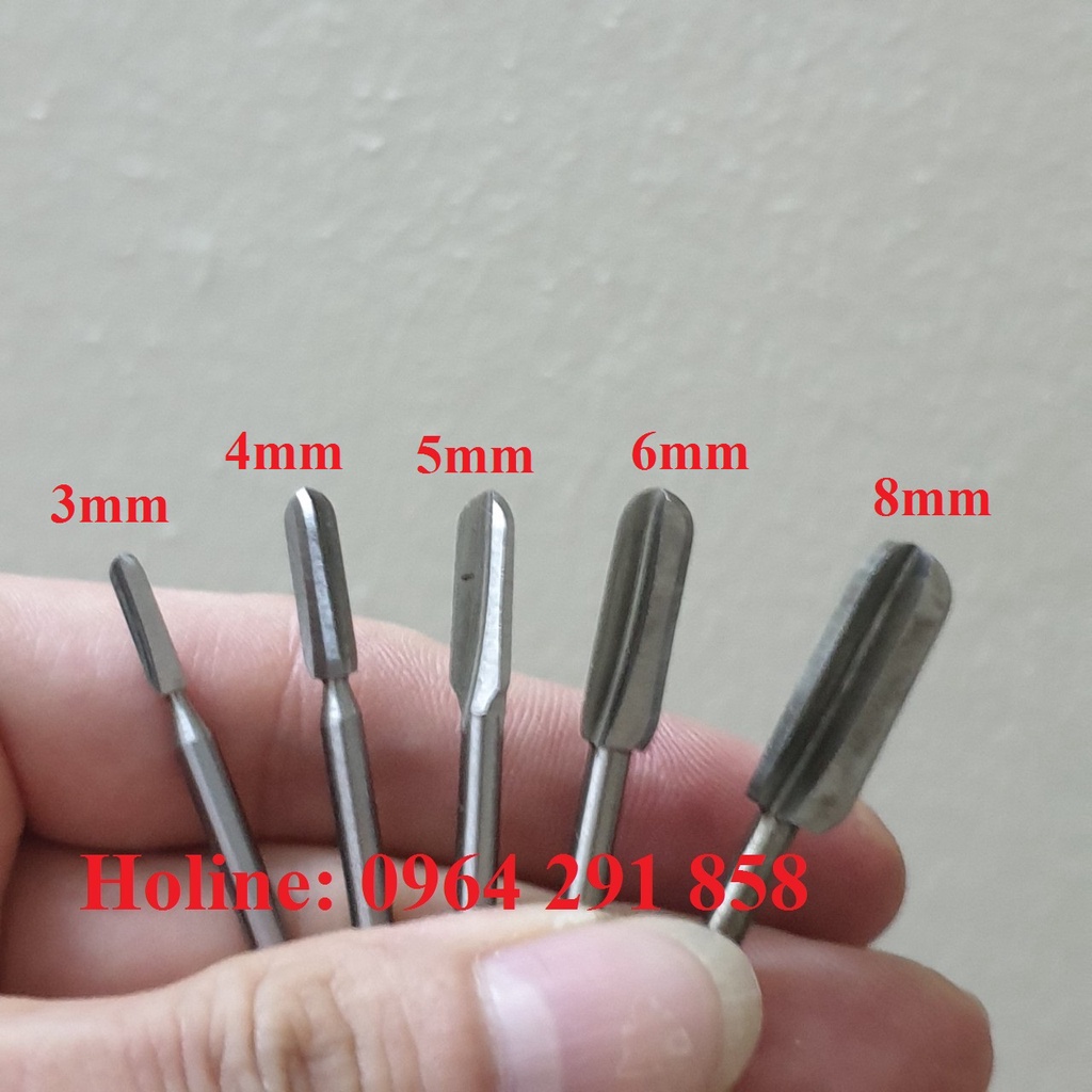 Mũi phá gốc cây tạo sẹo hay mũi phá 3 cạnh đầu tròn cán 3mm - mũi khắc gỗ