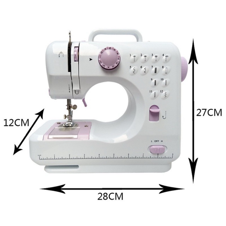 Máy May mini gia đình FHSM 505A 12 Kiểu May - Máy Khâu Đa Năng ⚜️ Bảo Hành 1 Năm ⚜️ Cao Cấp, Siêu bền, Đa dạng đường may