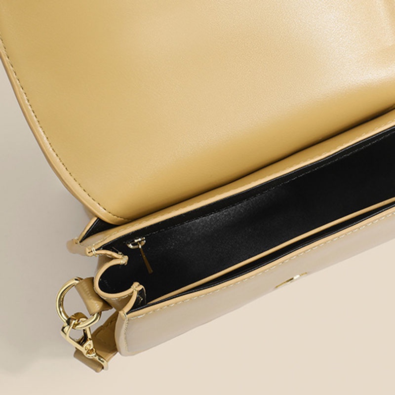 Túi đeo chéo IELGY thiết kế hình yên ngựa bán nguyệt cỡ nhỏ phối khóa cài phong cách cao cấp thời trang dành cho nữ