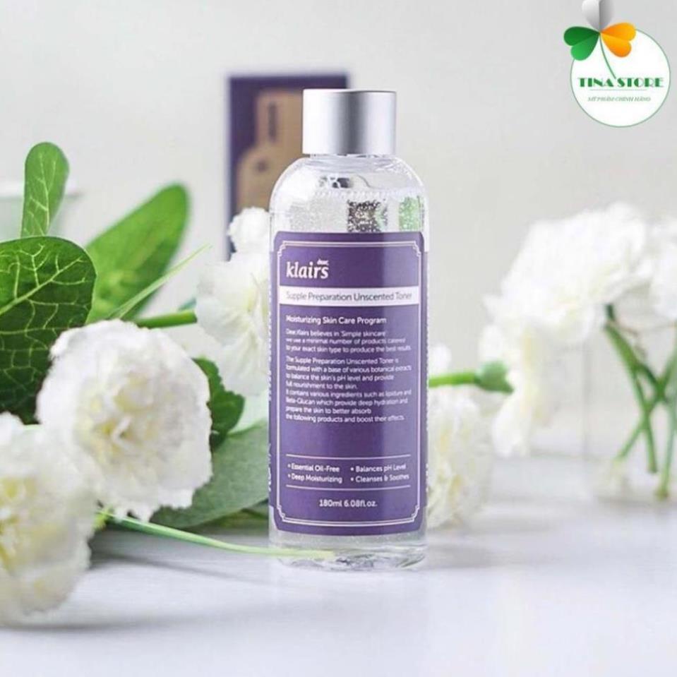 Nước hoa hồng DEAR, KLAIRS SUPPLE PREPARATION FACIAL TONER 180ml