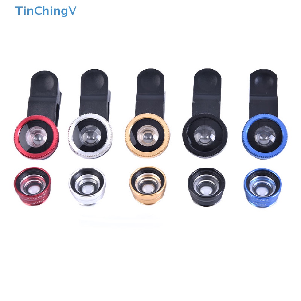Ống Kính 3 Trong 1 Mắt Cá + Góc Rộng + Macro Cho Điện Thoại Di Động