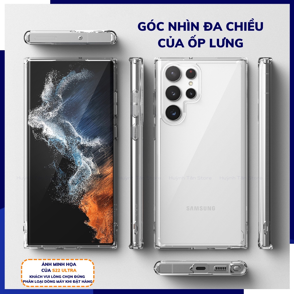 Ốp lưng s22 ultra s22 plus s22 5g RINGKE chính hãng trong suốt chống sốc FUSION X chống ố vàng phụ kiện huỳnh tân st