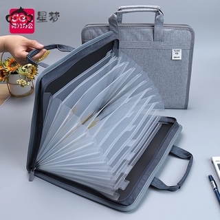Túi Đựng Tài Liệu Bằng Vải PP Chia 13 Ngăn Kèm Túi Đựng Có Khóa Kéo Tiện Dụng Thời Trang
