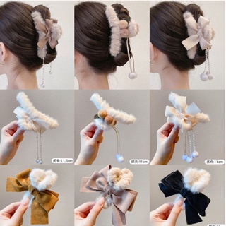 Kẹp Tóc Lông Nhung Hàn Quốc