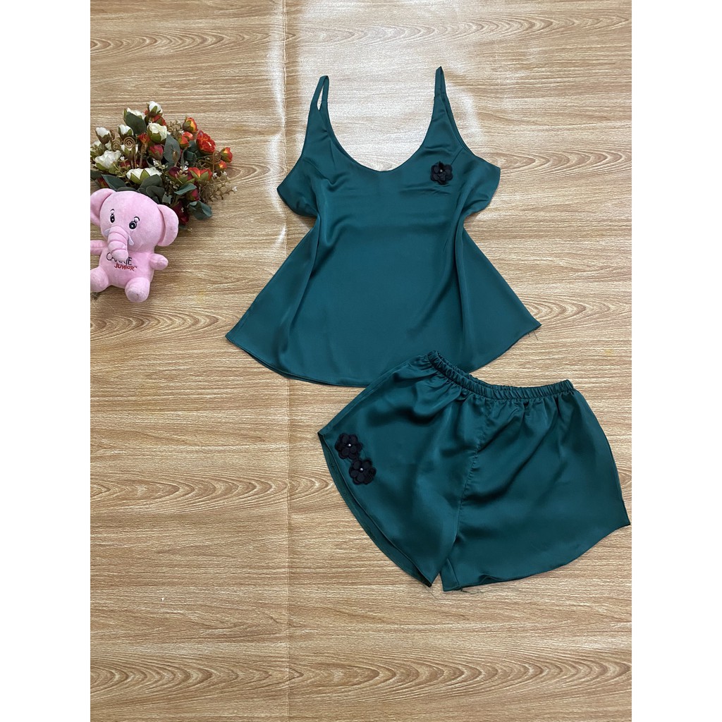 Đồ bộ ngủ, bộ hai dây sexy[FREESHIP]bộ ngủ satin cao cấp, chất vải mền mịn, không nhăn, mặc thoáng mát, size 45-60kg