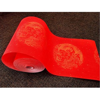 Liễn đỏ cuộn long phụng tiên hạc
