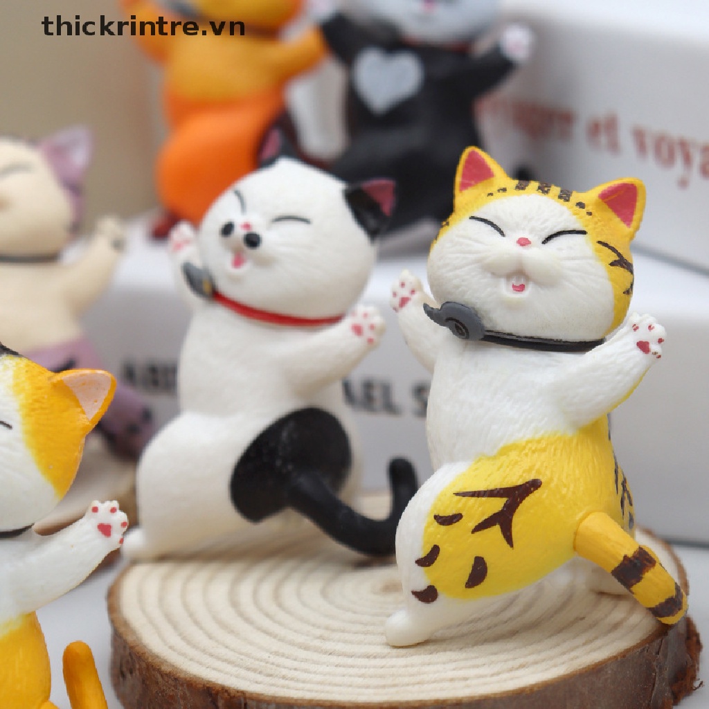 Bộ 10 Mô Hình Mèo May Mắn Dùng Trang Trí