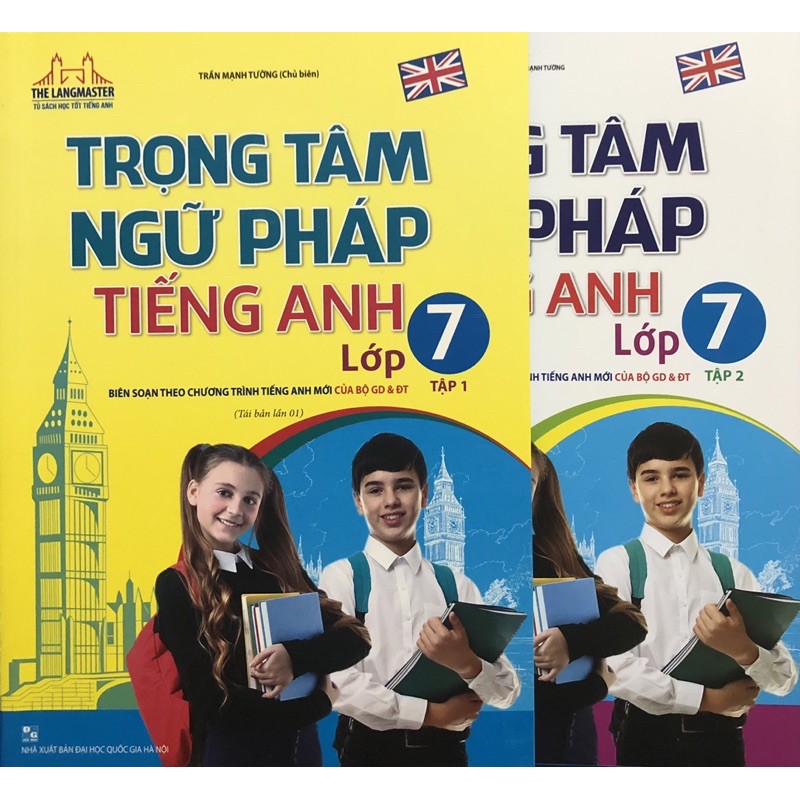 Sách - Trọng tâm ngữ pháp tiếng anh lớp 7 (Combo 2 tập)