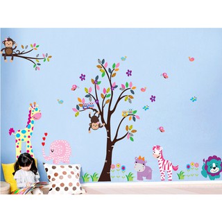 Decal dán tường Vườn thú vui nhộn