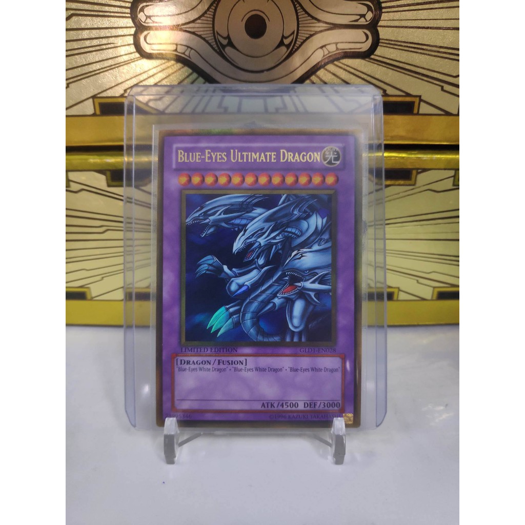 [ Dưa Hấu Yugioh ] Lá bài thẻ bài Blue-Eyes Ultimate Dragon - Gold Rare - Tặng bọc bài nhựa bảo quản