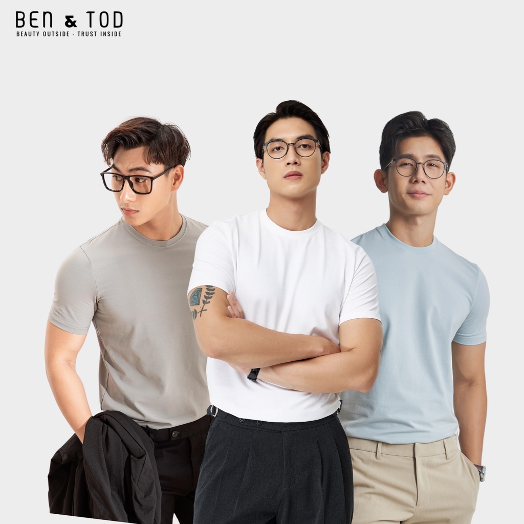 Áo thun nam cổ tròn BEN & TOD 032 vải cotton, form body, trẻ trung, thanh lịch, đơn giản, basic, cao cấp