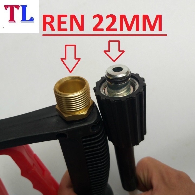 Súng rửa xe - Súng máy rửa xe áp lực cao Ren 22mm