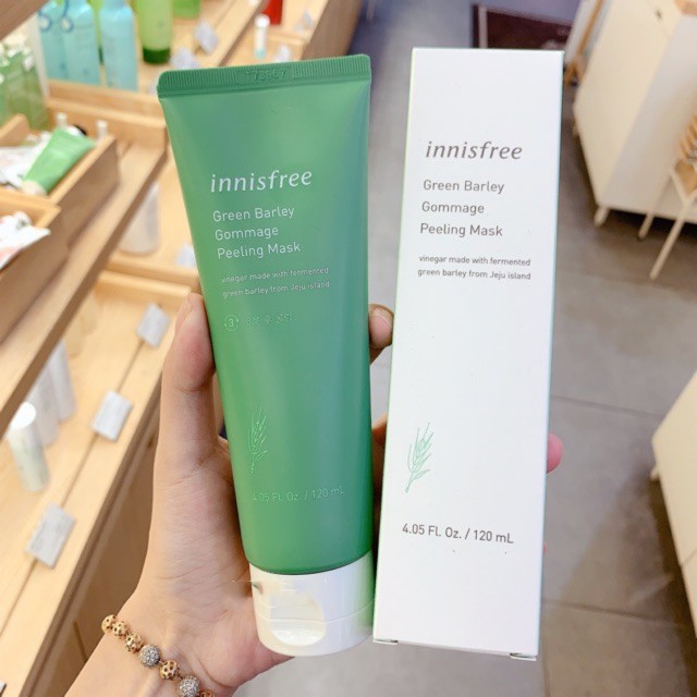 Mặt Nạ Tẩy Da Chết Chiết Xuất Lúa Mạch Innisfree Green Barley Gommage Peeling Mask 120ml