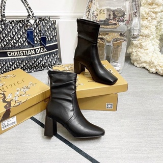 💖FULLBOX BOOT💖 Bốt thời trang Mijily cổ lỡ 7 phân