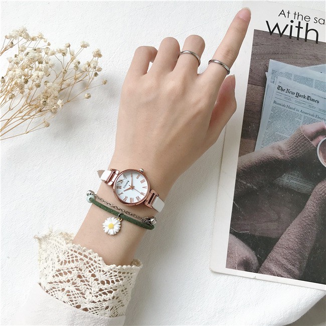 Đồng hồ thời trang nữ Ulzzang U014 dây da mềm êm tay, phong cách Hàn Quốc,số giờ la mã tuyệt đẹp | BigBuy360 - bigbuy360.vn