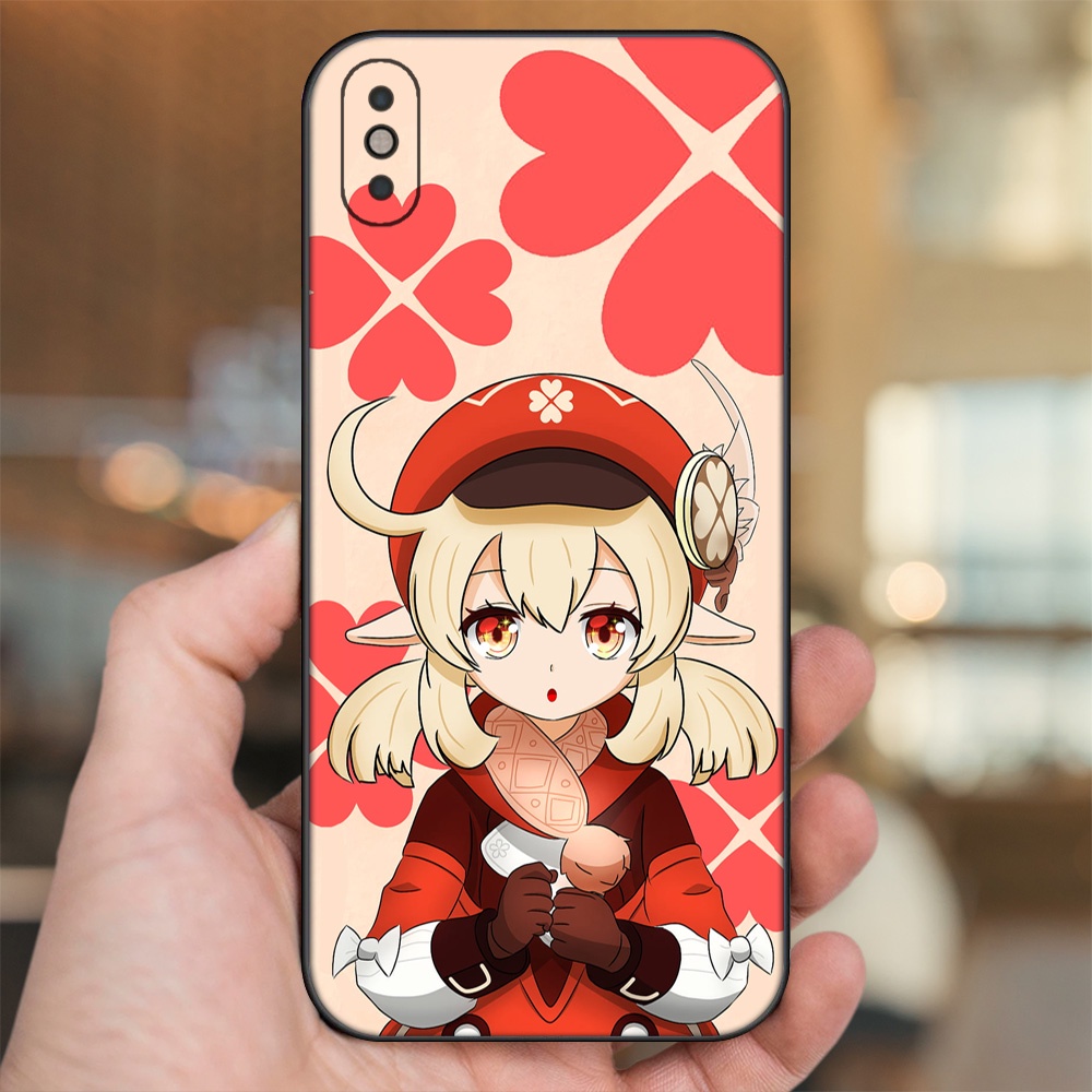 Ốp lưng iPhone Xs Max dẻo đen cạnh vuông in hình Klee Genshin Impact
