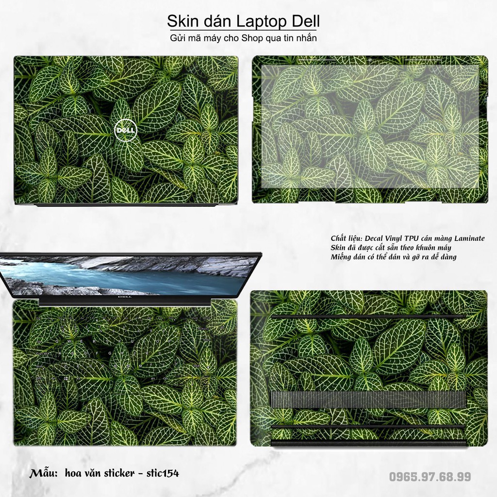 Skin dán Laptop Dell in hình Hoa văn sticker _nhiều mẫu 25 (inbox mã máy cho Shop)