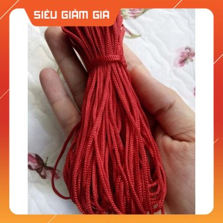 [siêu sale] 1M Dây Dù Làm Vòng Tay giá rẻ đan vòng teen, vòng handmade,làm móc khóa,dây trang trí,chỉ đỏ 2mm