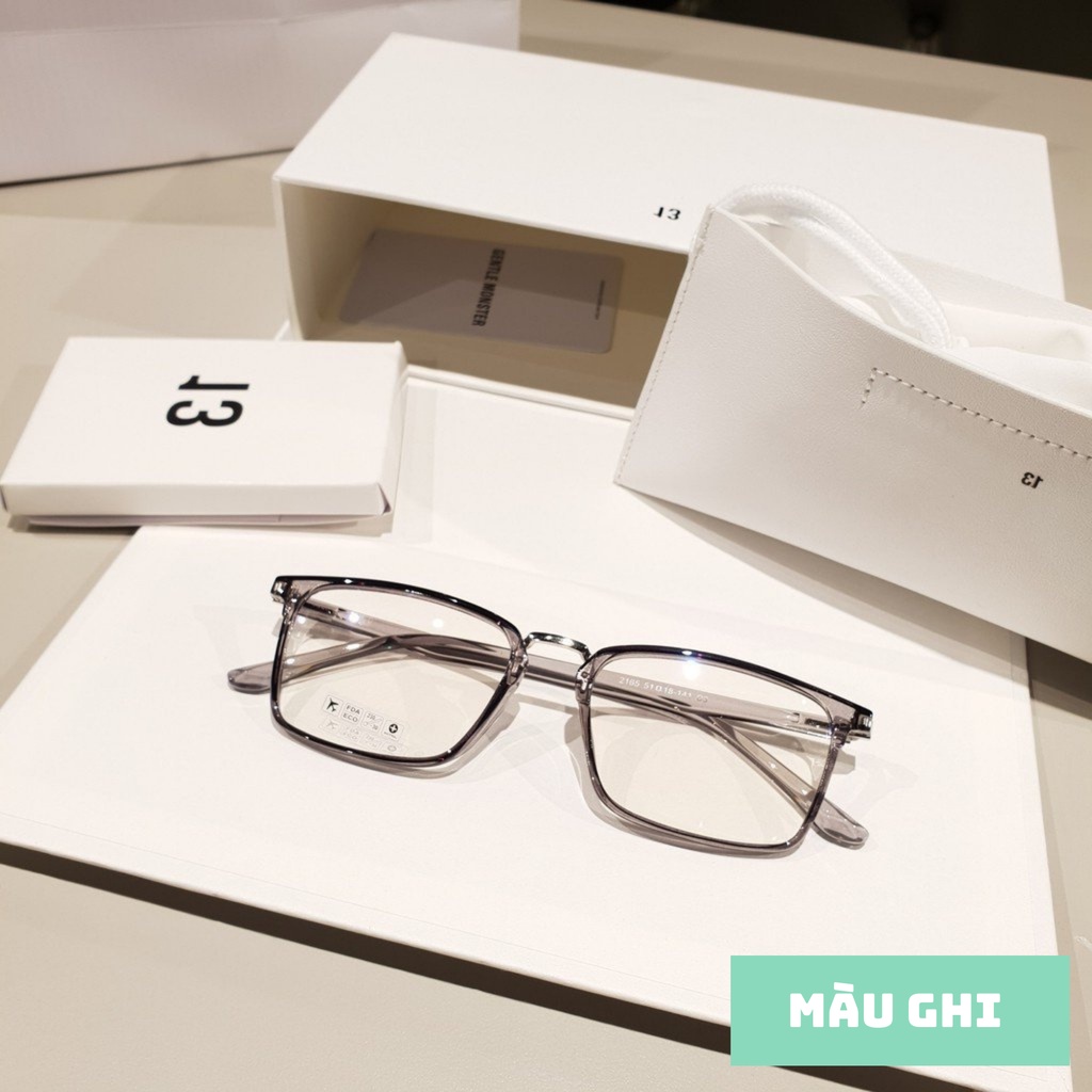 Kính cận nam nữ - gọng kính cận vuông đẹp 2165 chất liệu nhựa dẻo cao cấp hợp thời trang