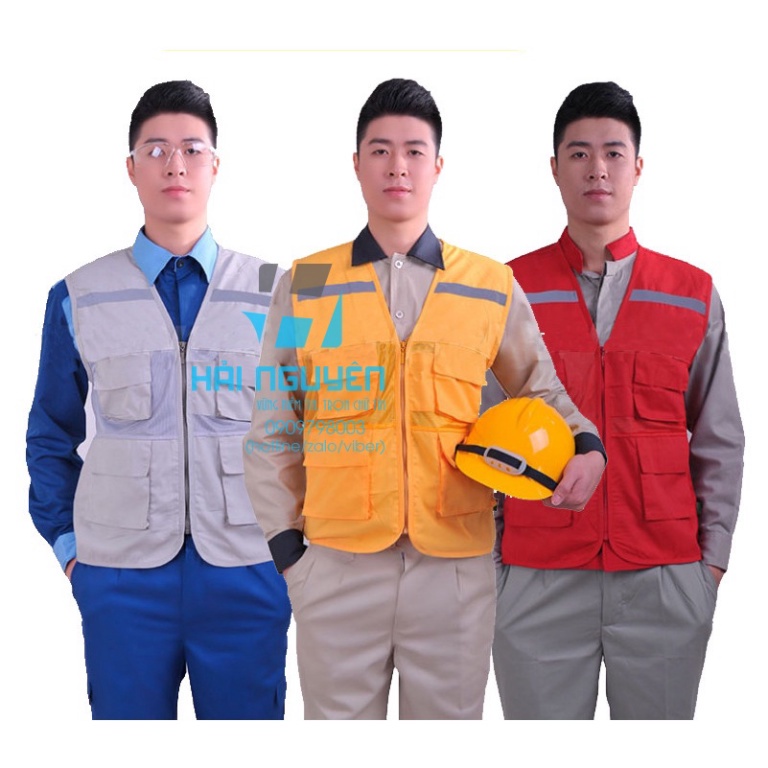 Áo gile kỹ sư phản quang bảo hộ lao động công trình [DOO SAFETY]