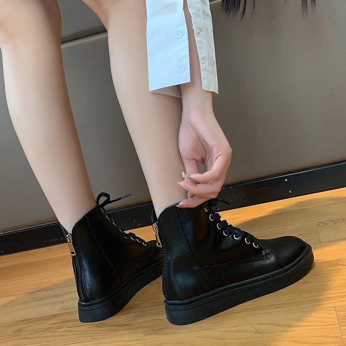 Boot ulzzang boots nữ bốt cao cổ màu đen - T8.13 [SẴN] | BigBuy360 - bigbuy360.vn