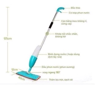 Chổi lau nhà có bình xịt