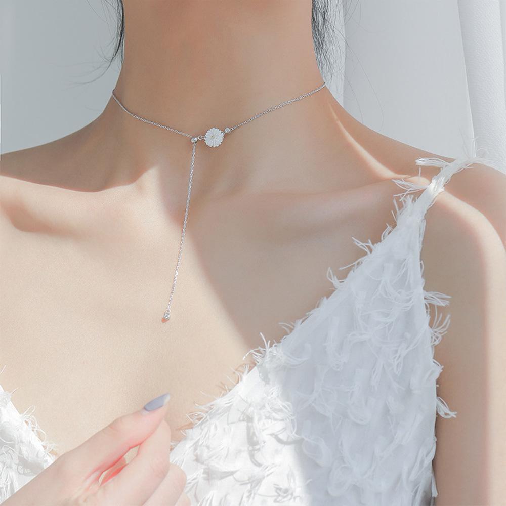 AROMA Vòng Cổ / Vòng Đeo Tay Hoa Cúc / Vỏ Sò Phối Tua