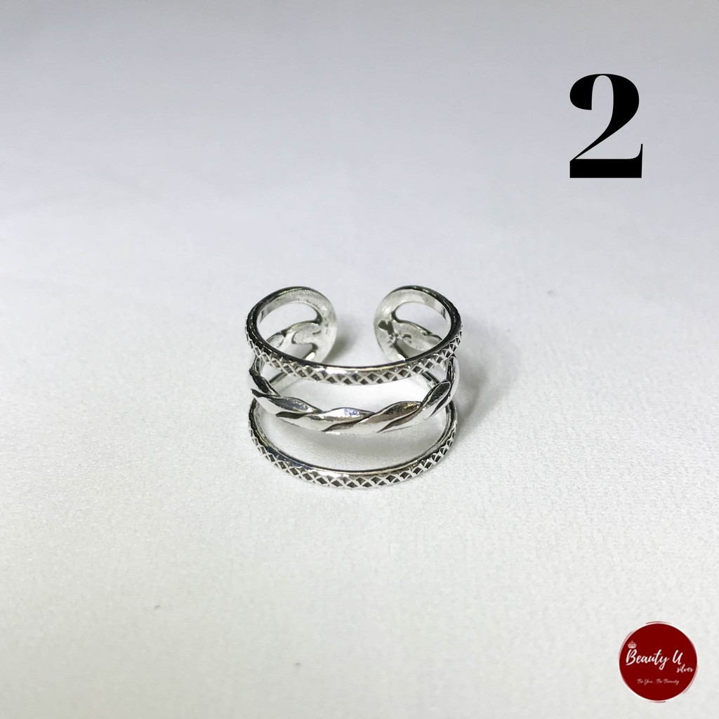 Nhẫn Bạc Thái Lan 925 Unisex Free Size - BeautyU Silver