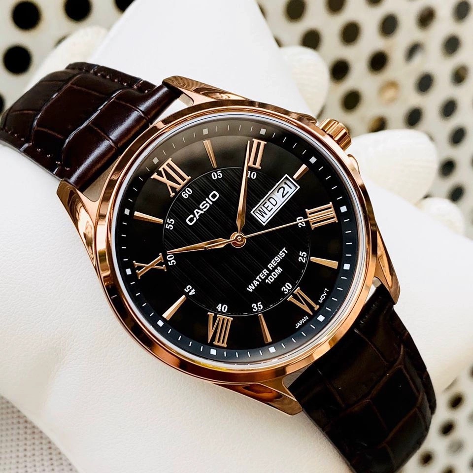 Đồng Hồ Nam Casio Dây Da MTP-1384L-1AVDF Chính Hãng