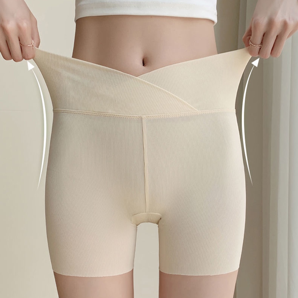 Quần Short An Toàn Không Đường May Lưng Cao Thoải Mái Thời Trang Cho Nữ