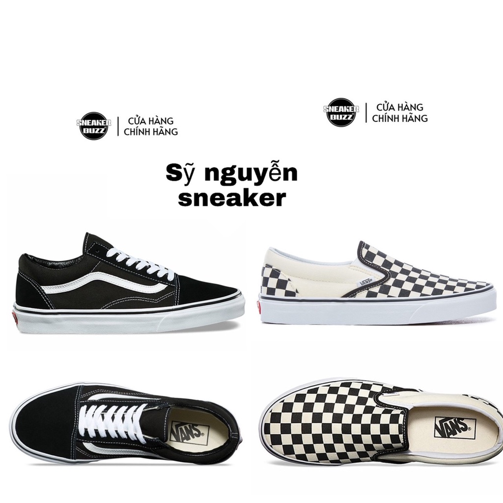 Giầy THỂ THAO NAM NỮ CAO CẤP Vans caro, Vans Vault old cổ thấp - Tặng hộp, bill 0đ.