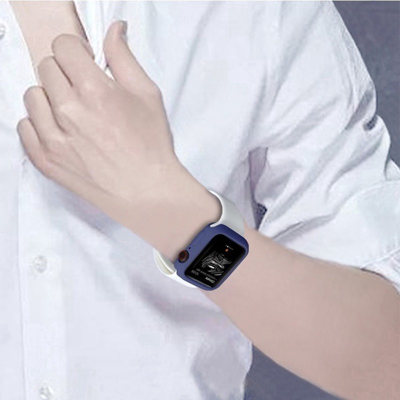 Ốp tpu silicon siêu mỏng màu kẹo thích hợp cho Apple Watch Series 7 6 Se 5 4 3 2 1 Iwatch 45mm 41mm 40mm 44mm 38mm 42mm