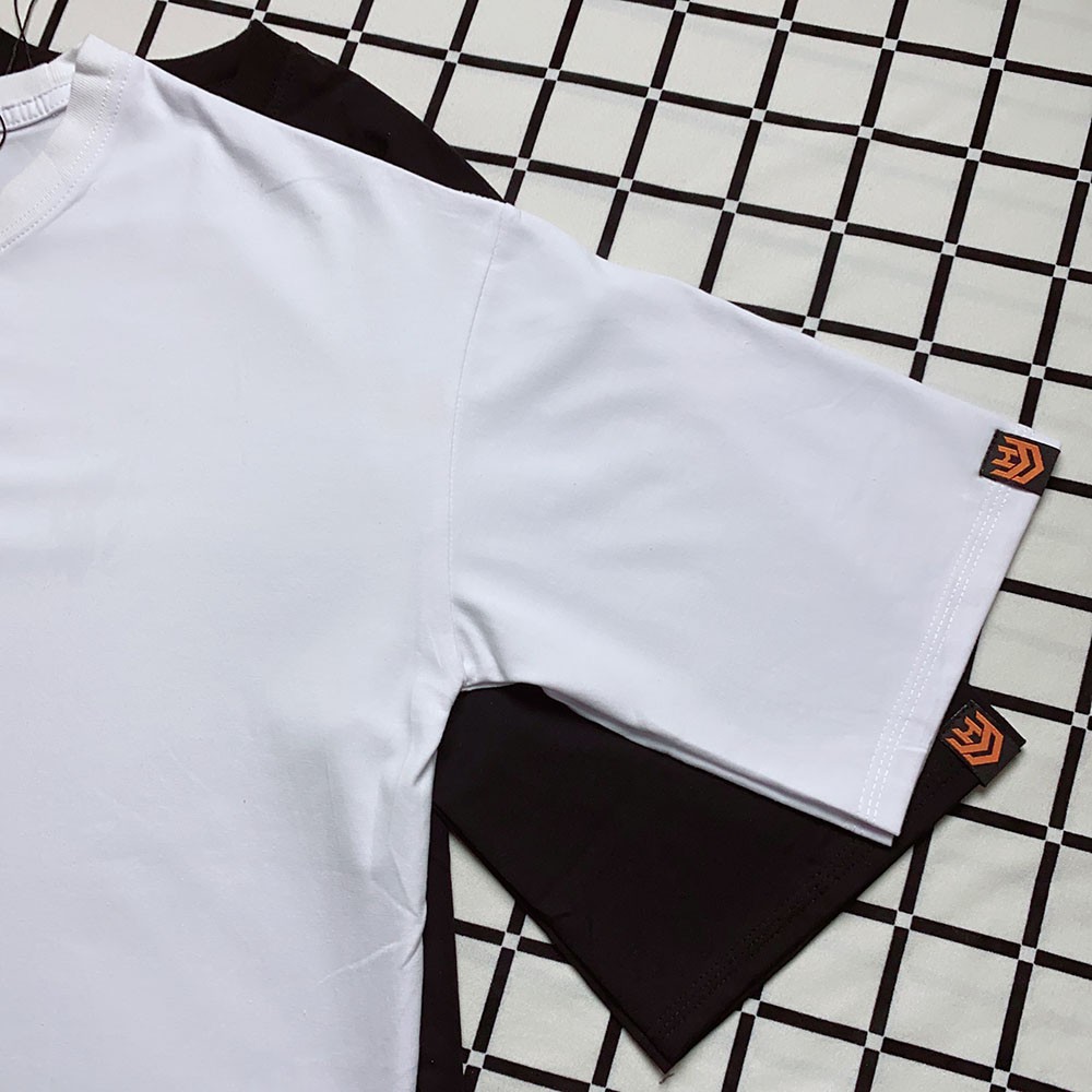 Áo thun tay lỡ cotton 75% HY KOREA nam nữ form rộng unisex in hình Gấu Chạy Xe DC210.