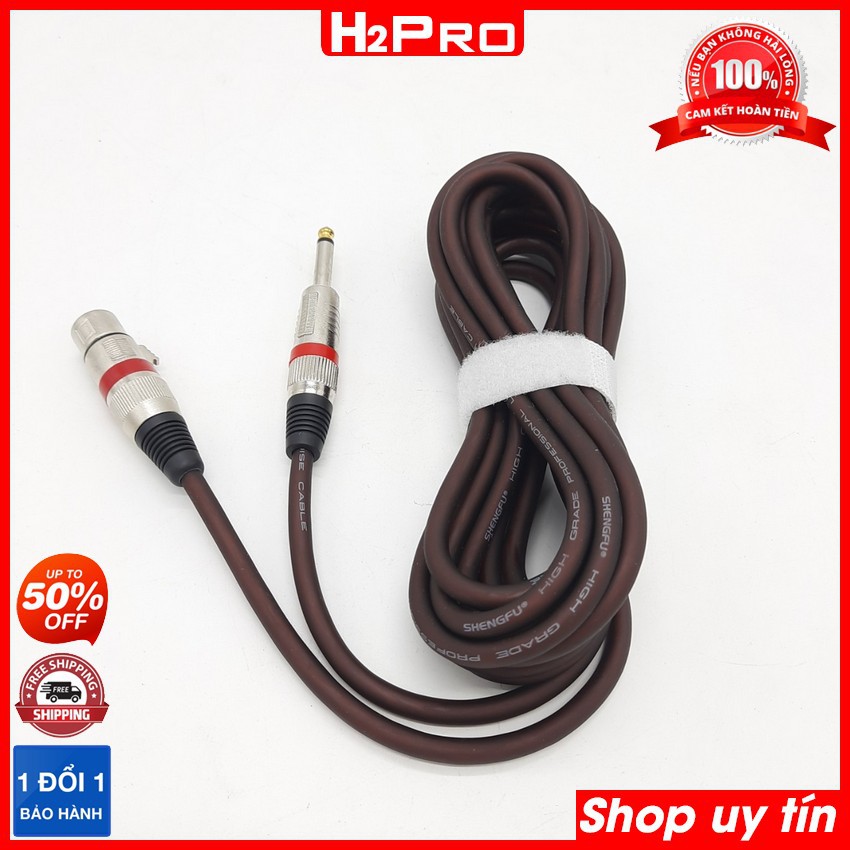 Micro có dây cao cấp SHENGFU SF-3700 H2Pro Chính hãng, hát nhẹ, giảm hú, tiếng sáng, micro karaoke cao cấp dây dài 5m